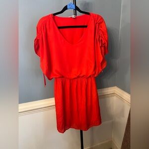 krazy kat Bright Red Dress with V-Neck